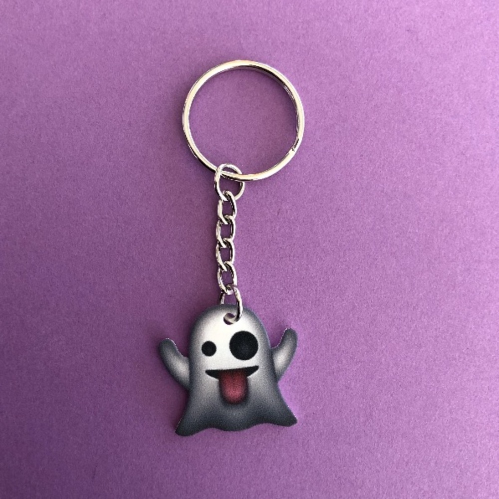 Brand new ghost emoji Keychain